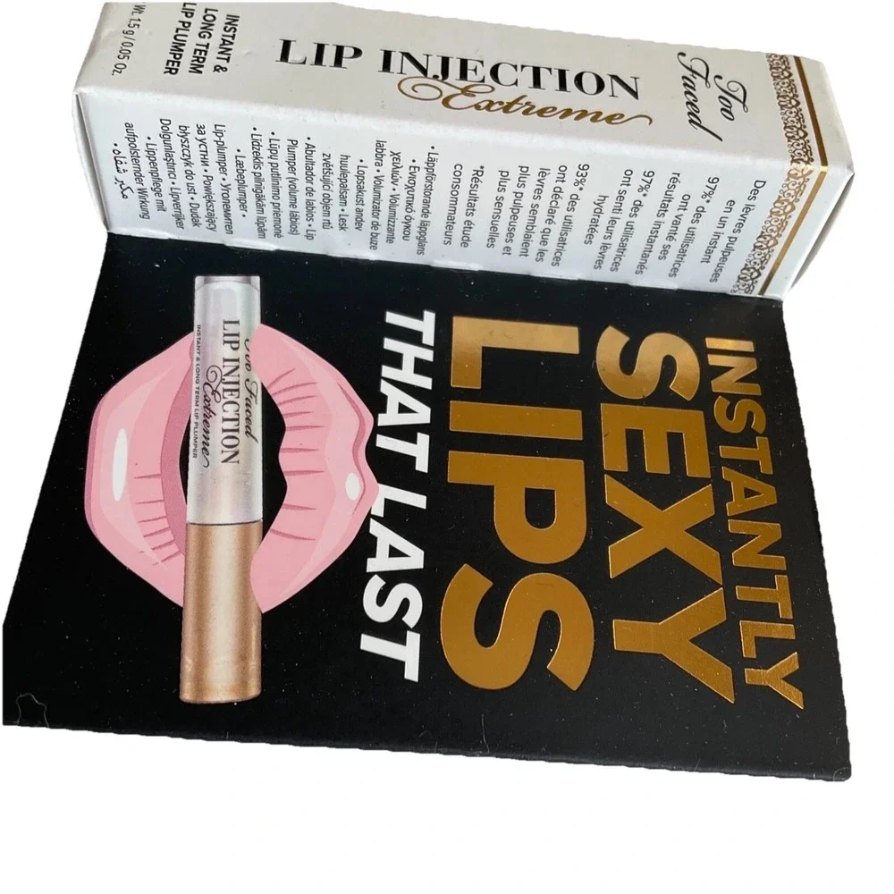 5 PACK Too Faced Lip Injection Extreme .05 Oz Lip‎ Plumper Instant New w/ gift